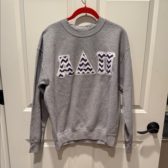 Gildan Tops - Alpha delta Pi collegic grey sorority sweatshirt